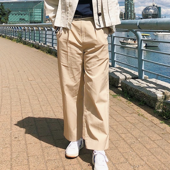 Sandro Wide leg beige cotton trouser - Picture 4 of 4